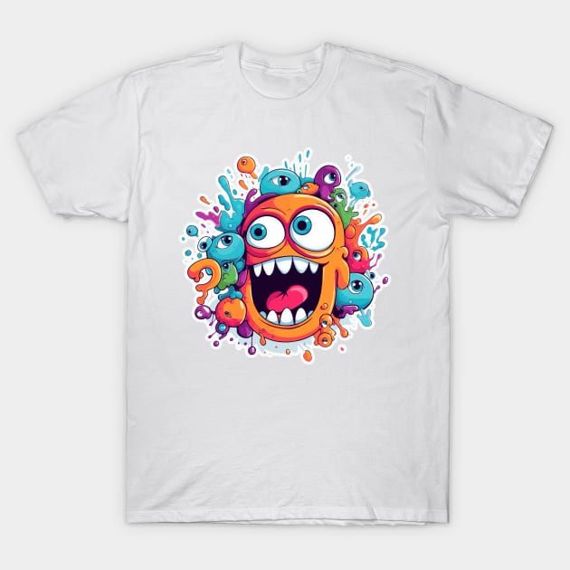 Silly Monster Color Splash T-Shirt by MK3